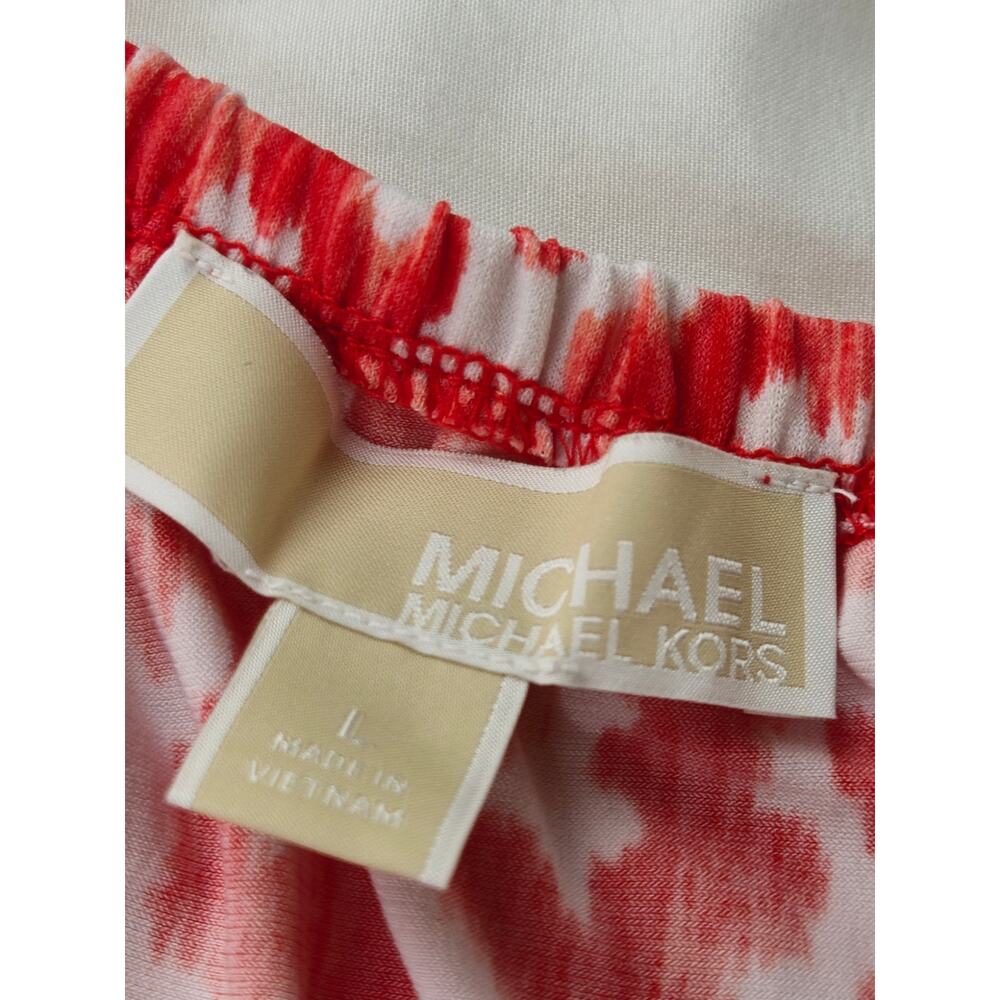 Michael Kors Euc Shift Ruby Red Dress Tassels Str… - image 3